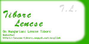 tiborc lencse business card